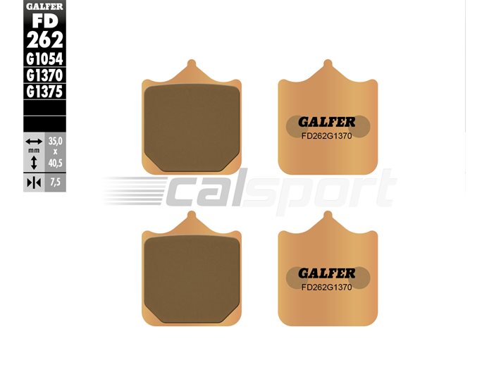 FD262-G1370 - Galfer Brake Pads, Front, Sinter Street - SMC,SMR