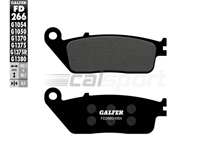 FD266-G1054 - Galfer Brake Pads, Front, Semi Metal
