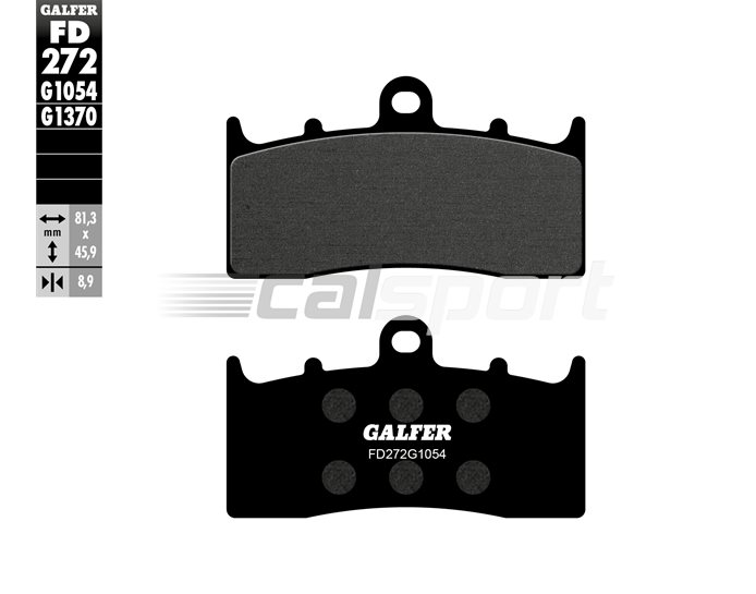 Galfer Brake Pads, Front, Semi Metal - inc ,ROADSTER