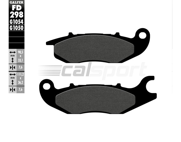 FD298-G1054 - Galfer Brake Pads, Front, Semi Metal