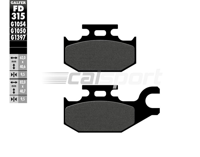 FD315-G1054 - Galfer Brake Pads, Rear, Semi Metal