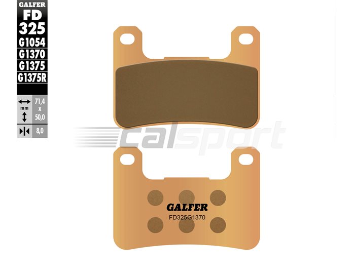 FD325-G1370 - Galfer Brake Pads, Front, Sinter Street - inc SE