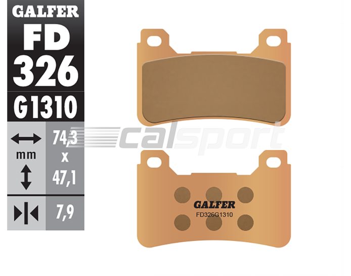FD326-G1310 - Galfer Brake Pads, Front, Sinter Race - inc C-ABS
