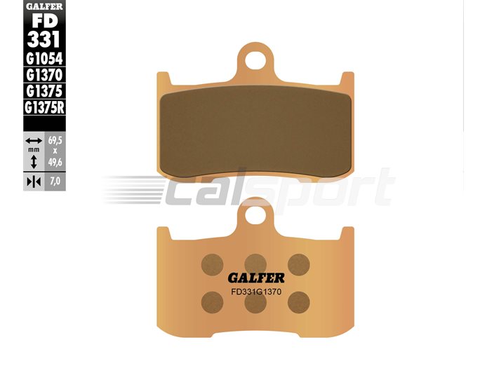 FD331-G1370 - Galfer Brake Pads, Front, Sinter Street - inc ABS