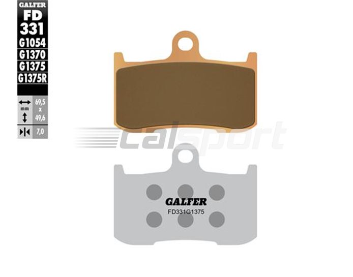 Galfer Brake Pads, Front, Sinter Sport - inc ABS