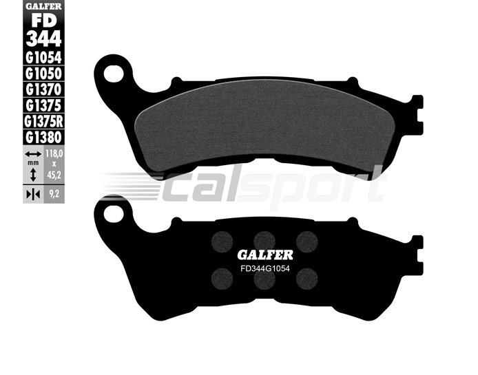 Galfer Brake Pads, Front, Semi Metal - 12YM,F6B