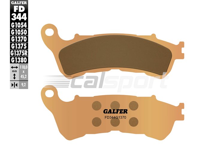 FD344-G1370 - Galfer Brake Pads, Front, Sinter Street - only ABS