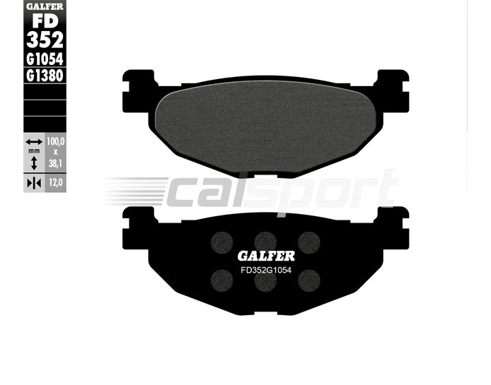 FD352-G1054 - Galfer Brake Pads, Rear, Semi Metal - inc ABS