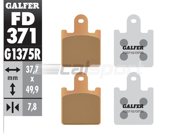 FD371-G1375R - Galfer Brake Pads, Front, Sinter Sport Race - R,R SE