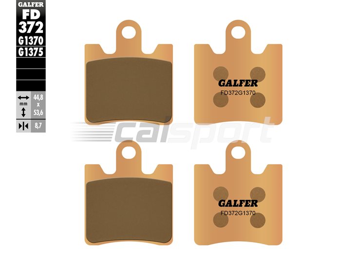 FD372-G1370 - Galfer Brake Pads, Front, Sinter Street - only ABS