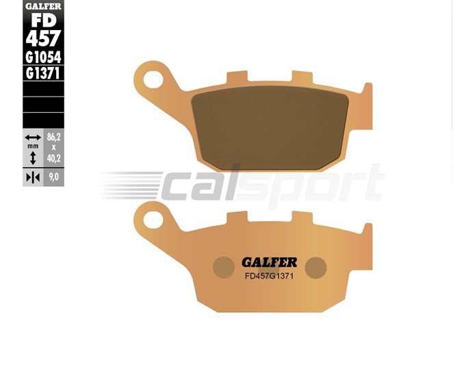 FD457-G1371 - Galfer Brake Pads, Rear, Sinter Street - only ABS