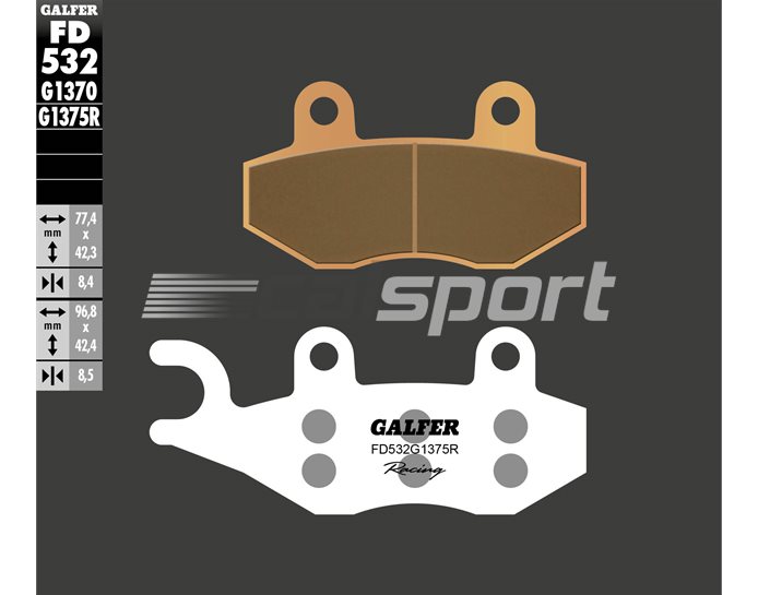 Galfer Brake Pads, Front, Sinter Sport Race - non ABS,ABS