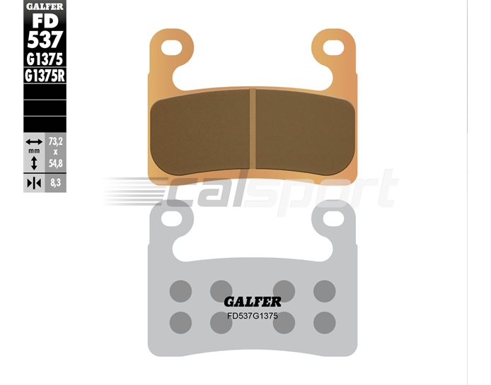 FD537-G1375 - Galfer Brake Pads, Front, Sinter Sport - Brembo Calipers,Hayes Calipers,M Wheels