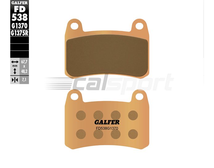 FD538-G1370 - Galfer Brake Pads, Front, Sinter Street