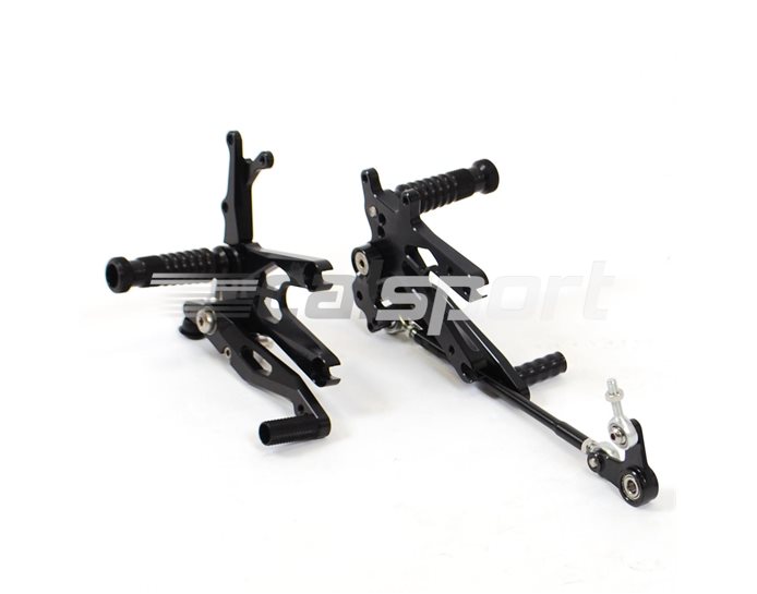 Gilles FX Racing Rearset Kit - Black - Racing Reverse Gearshift Only