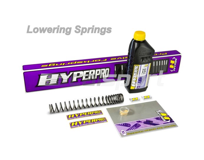 SP-HO02-SSF019 - Hyperpro Fork Spring Kit - (Single Spring Kit with 2ltr Oil) Lowers by 40mm