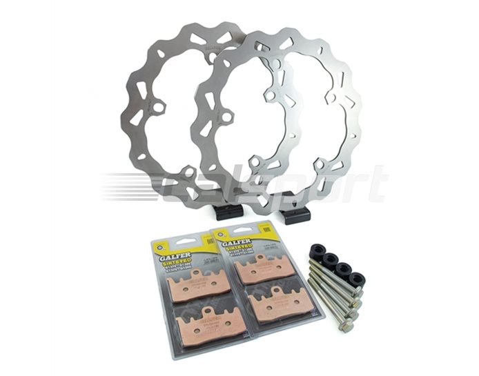 KG702WFS - Galfer Oversize Front Brake Kit - Increase to 320mm (Includes Discs, Sintered Pads & Caliper Brackets)