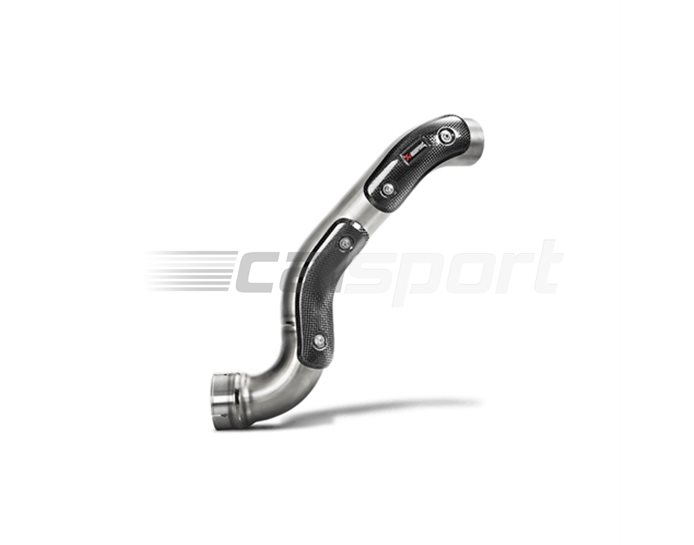 Akrapovic High Level Titanium Link Pipe To be Fitted With (S-B12SO17-) Includes Carbon Heat Shields (Does NOT retain pillion footrests)