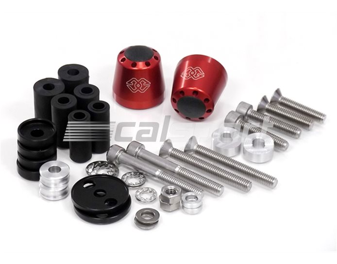 LG-CO-22-R - Gilles Bar End Weights - Cone Design - Red (Other Colours Available)