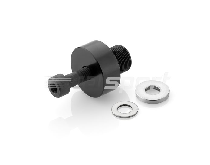 Rizoma Bolt-In Bar End Mirror Adapter, Black - to fit bolt-in bar-end mirrors, single mirror.