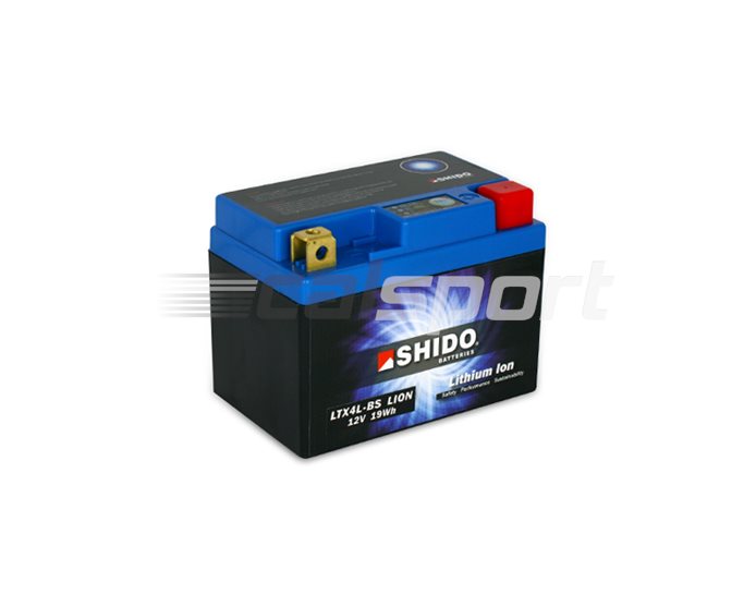 Shido Lightweight Lithium Battery Replaces YTX4L-BS - R Model