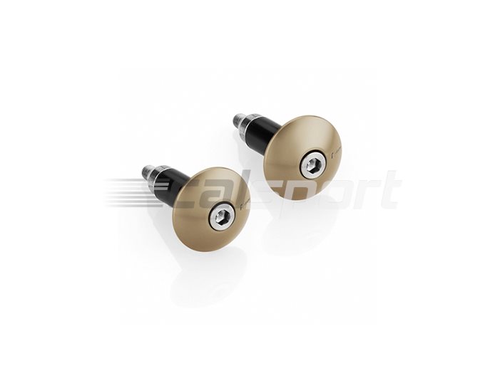 MA531Z - Rizoma Bar Ends, Flat Cap, pair, Bronze, other colours available - fits 22.2mm and 28.6mm bars