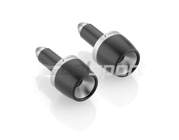 MA532A - Rizoma Bar Ends, Conical, pair, Silver, other colours available - fits 22.2mm and 28.6mm bars - adapter  required