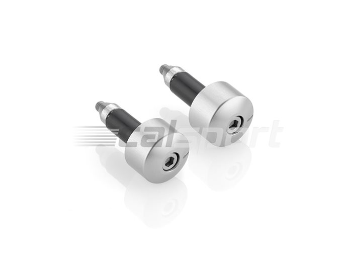 MA534A - Rizoma Bar Ends, Cylindrical, pair, Silver, other colours available - fits 22.2mm and 28.6mm bars