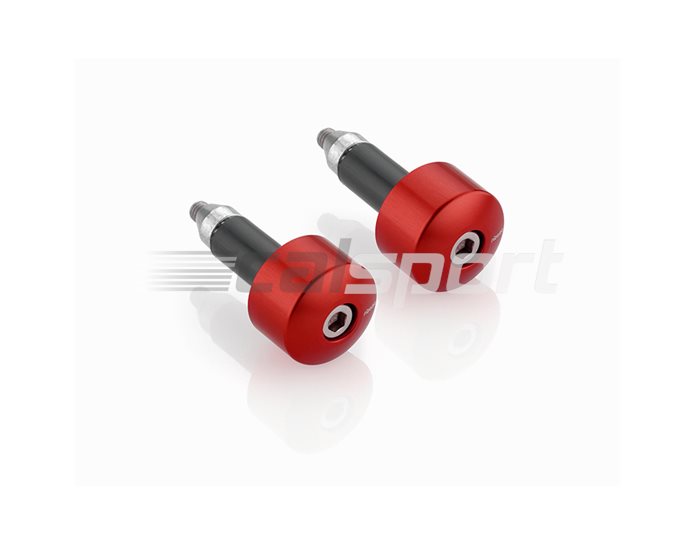 MA534R - Rizoma Bar Ends, Cylindrical, pair, Red, other colours available - fits 22.2mm and 28.6mm bars