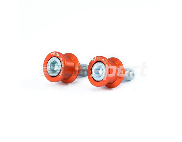 0570-000011 - MG Biketec Paddock Stand Bobbins - Orange