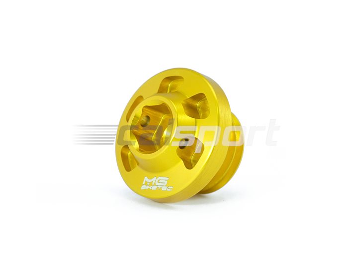1510-156508 - MG Biketec Oil filler cap, wire lock ready - Gold