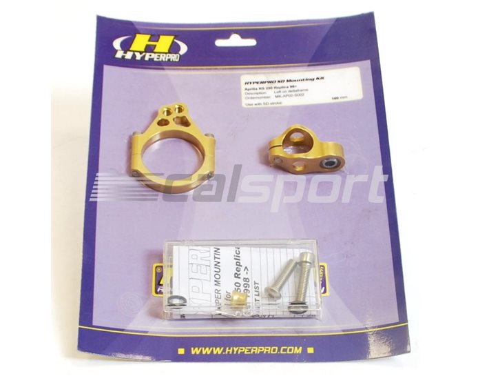 Hyperpro Steering Damper Mounting Kit, Gold, other colours available - Left On Deltaframe