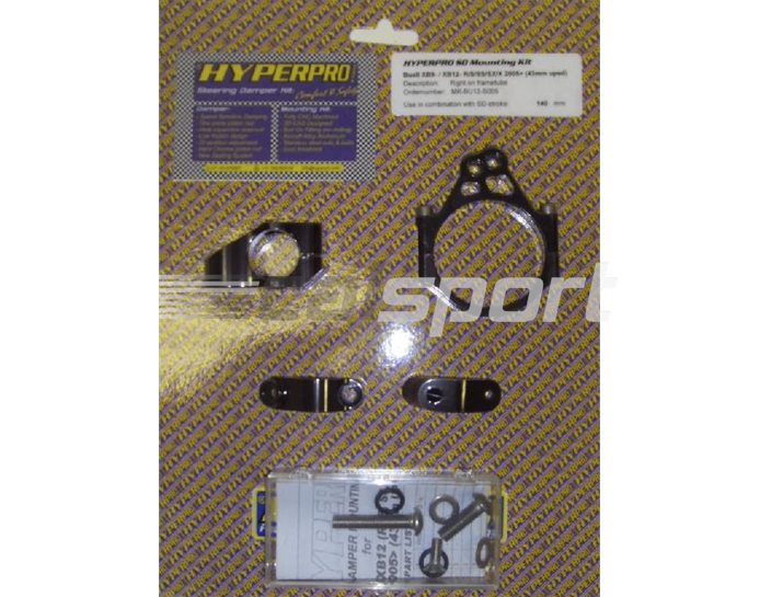 Hyperpro Steering Damper Mounting Kit, Black, other colours available - Right On Frametube (43mm Forks )