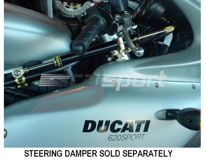 Hyperpro Steering Damper Mounting Kit, Gold, other colours available - L. Upper Frametube