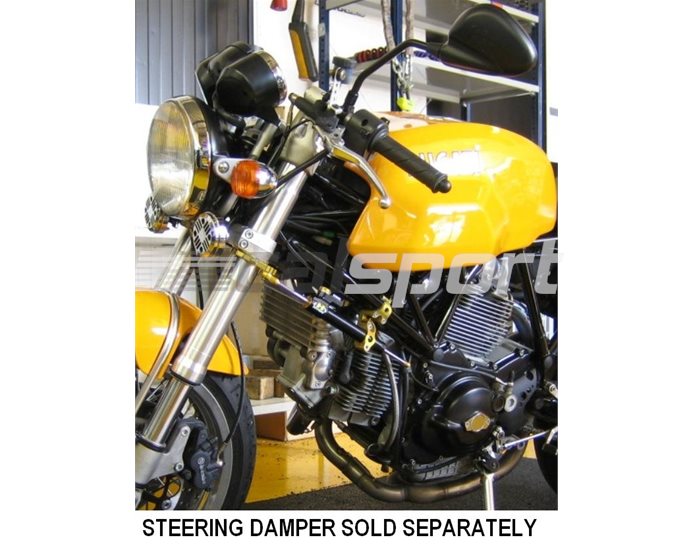 Hyperpro Steering Damper Mounting Kit, Gold, other colours available - L. Upper Frametube