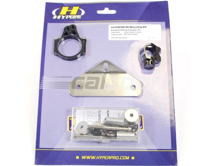 Hyperpro Steering Damper Mounting Kit, Black, other colours available - Under Bottom Yoke