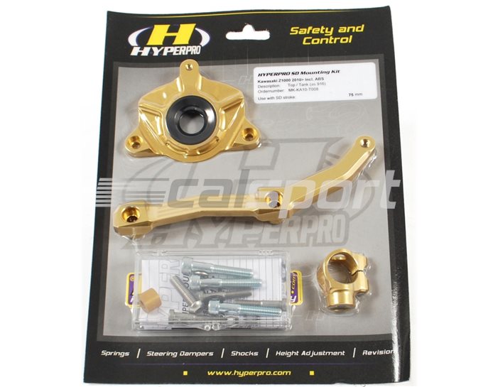 Hyperpro Steering Damper Mounting Kit, Gold, other colours available - Top / Tank (916 Style) - DOES NOT FIT Z1000SX