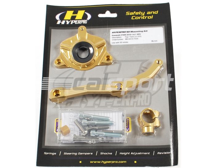 Hyperpro Steering Damper Mounting Kit Gold Other Colours Available Top Tank 916 Style Does Not Fit Z1000sx Hyperpro Suspension Suspension Handling
