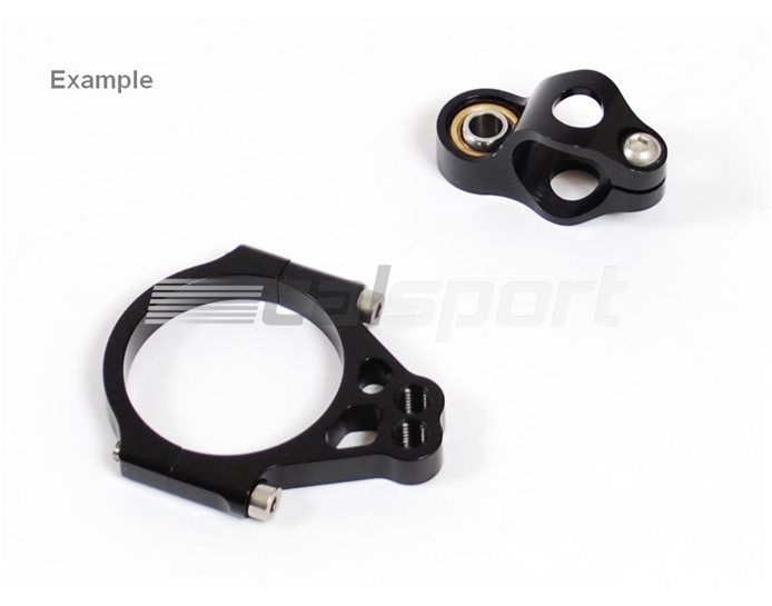 Hyperpro Steering Damper Mounting Kit, Black, other colours available - In Original Position (damper reversed)