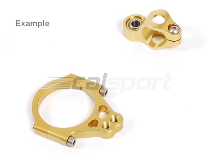 Hyperpro Steering Damper Mounting Kit, Gold, other colours available - In Original Position (damper reversed)