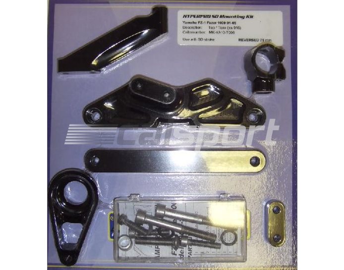 Hyperpro Steering Damper Mounting Kit, Black, other colours available - Top / Tank (916 Style - Damper Reversed)