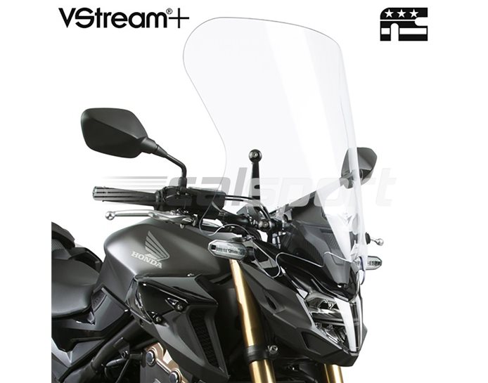 National Cycle VStream+ Windscreen Polycarbonate FMR Clear Tall - (Includes Alloy Mounting Kit)