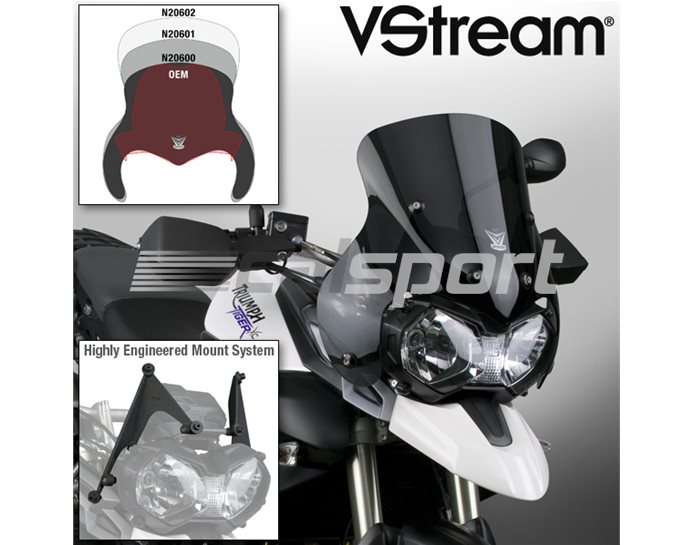 N20600 - National Cycle VStream+ Polycarbonate Dark Tint Sport Screen - Will NOT Work With Triumph Adventure Light Kit