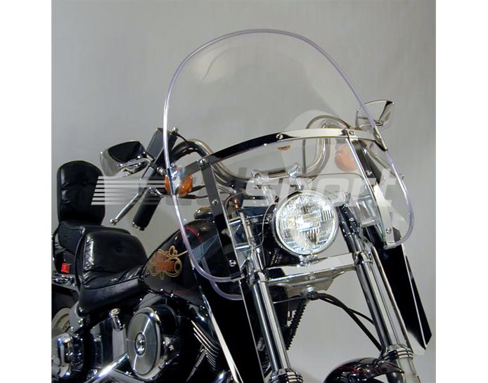 N2230 - National Cycle BEADED HEAVY DUTY Polycarbonate Clear Screen - CJH Mounting Kit Required - Window A - Round