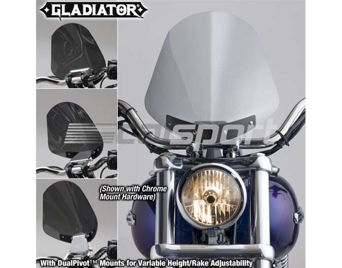 N2702 - National Cycle GLADIATOR Light Tint Screen With Black Dual-Adjust Mounting Kit