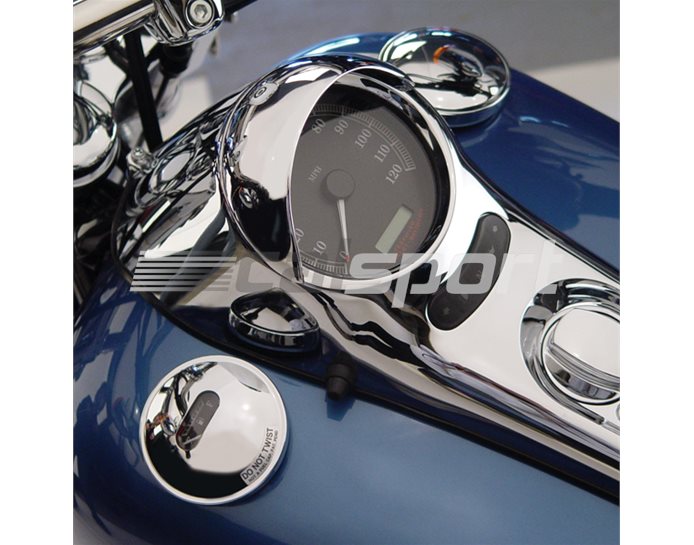 N7840 - National Cycle GLARE STOPPER Chrome Speedo Cowl Harley-Davidson FL-FX - Excludes Screamin Eagle Model