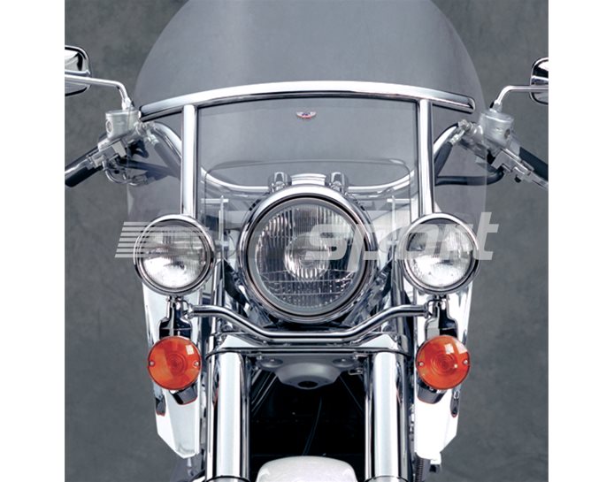 N925 - National Cycle LIGHT-BAR Complete Chrome Spotlight Kit - With Pre-Wired Spotlights And Indicators - Will Also Fit Any Heavy-Duty Spartan Or
