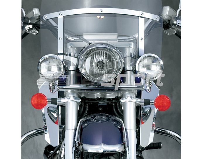 National Cycle LIGHT-BAR Complete Chrome Spotlight Kit - With Pre-Wired Spotlights And Indicators - Spec 1 - C F N R S Models - Will Also Fi