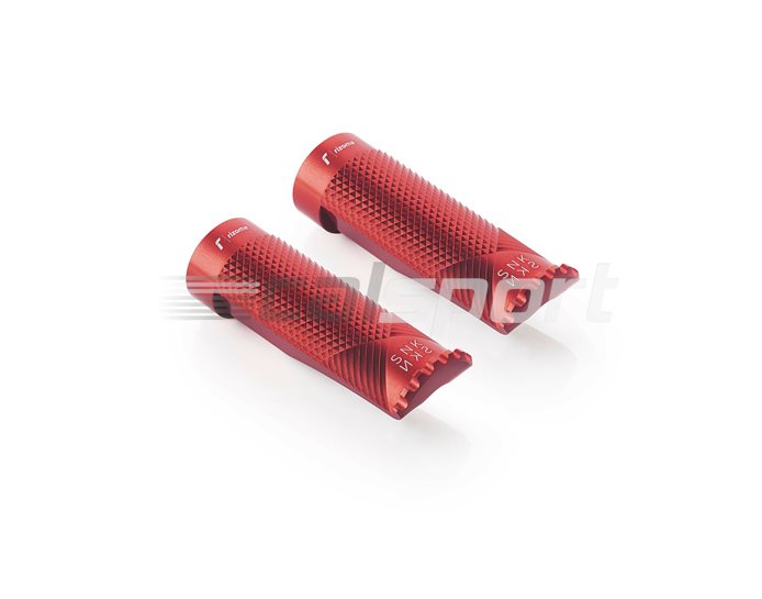 PE615R - Rizoma Snake Footpeg, Red, for rider/pillion - adapter PE650B/PE754B required, other colours available