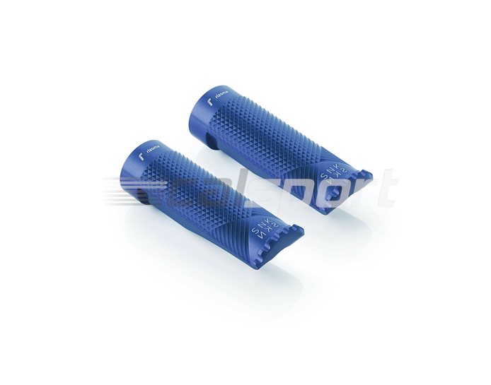 PE615U - Rizoma Snake Footpeg, Blue, for rider/pillion - adapter PE650B/PE655Blue required, other colours available